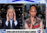 A "Fox News":https://knowyourmeme.com/memes/subcultures/fox-news screenshot showing "Sean Hannity":https://knowyourmeme.com/memes/people/sean-hannity clutching his head and looking distressed while sports commentator "Stephen A. Smith":https://knowyourmeme.com/memes/people/stephen-a-smith smiles smugly with his hand on his chin. The image made the rounds in late October after people found the difference between Hannity and Smith's expressions amusing, comparing it to the "Nice Argument, Unfortunately...":https://knowyourmeme.com/memes/nice-argument-unfortunately meme.