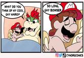 WHAT DID You THINK OF MY C---, GAY MARIO? SO LONG, GAY BOWSER M Ο J CYMORGCOMICS