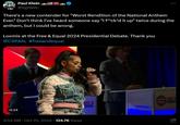 Tweet mocking Loomis' performance of the "U.S. National Anthem":https://knowyourmeme.com/memes/events/us-national-anthem-fails, calling it a new contender for "Worst Rendition of the National Anthem Ever."