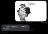 AHHHHHH SHORT FRENCH GUY!!! 3:46 PM Napoleo 2:48 PM