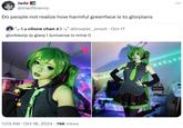 Jade @machtranny Do people not realize how harmful greenface is to glorpians о °+. Es clione chan 63 +° @boople_snoot • Oct 17 glorblezip ip glarp! (universe is mine!) 1:03 AM Oct 18, 2024 76K Views