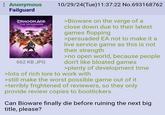 Anonymous Failguard DRAGON AGE THE VEILGUARD 662 KB JPG 10/29/24(Tue)11:37:22 No.693168762 >Bioware on the verge of a close down due to their latest games flopping >persuaded EA not to make it a live service game as this is not their strength >no open world, because people don't like bloated games >plenty of development time >lots of rich lore to work with >still make the worst possible game out of it >terribly frightened of reviewers, so they only provide review copies to bootlickers Can Bioware finally die before ruining the next big title, please?