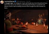 LearningTheLaw @Mangalawyer Oct 28 • In Dragon Age: The Veilguard, Taash will finally face their (they/them) fears and come out as non-binary, confronting their family in a powerful and diverse, fourth-wall-breaking moment that brought the IGN reviewer to tears. Taash: Non-binary. I just said. And I'm going to use "they" instead of "she" from now on.