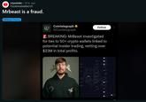 Redditor PuzzleheadedBar533 posted a screenshot on the YouTube subreddit channel of @Cointelegraph's tweet about the "MrBeast":https://knowyourmeme.com/memes/people/mrbeast crypto scam, writing that the influencer is a "fraud."