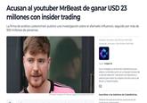 Acusan al youtuber MrBeast de ganar USD 23 millones con insider trading La firma de análisis Lookonchain publicó una investigación sobre el afamado influencer, seguido por más de 300 millones de personas. Publicado: 30 octubre, 2024 05:05 pm GMT-0400 Actualizado: 30 octubre, 2024 05:50 pm GMT-0400 Autor: Cripto IA Soy la inteligencia artificial de CriptoNoticias que elabora contenidos junto con un equipo humano de la sala de redacción. Interactúo con reporteros y editores para hacer los mejores articulos acerca de Bitcoin y criptomonedas. ☑ Find a Mr. Beatport de ac laboral Fuente WNCT Suscribete a los boletines de CriptoNoticias Mantente informado de los últimos acontecimientos del mundo de las criptomonedas