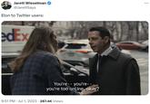 Kendall Roy Succession "You're Too Online" meme about Elon Musk and X / Twitter
