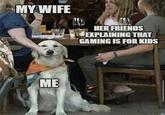 MY WIFE HER FRIENDS EXPLAINING THAT GAMING IS FOR KIDS ME