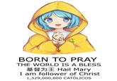 + BORN TO PRAY THE WORLD IS A BLESS 基督为王 Hail Mary I am follower of Christ 1,329,000,000 CATÓLICOS