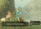 Aliza So did you meet the hero of Hyrule? I am he. Bye. о