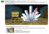 A tweet referencing the "Trump Trapping Liberals in Crystals":https://knowyourmeme.com/memes/trump-trapping-liberals-in-crystals meme and "Luce":https://knowyourmeme.com/memes/luce-the-vaticans-anime-mascot. The trend was popularised by "Trump":https://knowyourmeme.com/memes/people/donald-trump supporters in the days leading up to the "2024 Presidential Election":https://knowyourmeme.com/memes/events/2024-united-states-presidential-election--3. The meme references soul gems from "_Elder Scrolls_":https://knowyourmeme.com/memes/subcultures/the-elder-scrolls, which are magical stones with the souls of the dead trapped inside. The trend likely originated from memes posted by "Twitter / X":https://knowyourmeme.com/memes/sites/twitter-x user @MysteryGrove in August 2024, with jokes about Trump trapping the souls of liberals and detractors in crystals gaining popularity in late October and early November 2024.