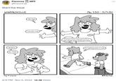 A comic by X artist @FreonCat. In the comic, a character announces that they are going to illegally vote in the US election multiple times to get more "I voted" stickers.