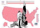 Clinton 0 Trump о Power 538 Undecided 0 WA 12 Of NV MT NO MN 10 M WY 16 IN OH 18 CO WV VA KY 13 NC TN NM 11 GA AL 16 5 UT 23 11 MA RI 7 CT 14 NJ 3DE 10 MD DC 270 EWIN