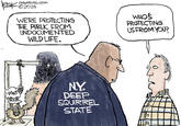 CREATORS.COM ©2024 WE'RE PROTECTING THE PUBLIC FROM UNDOCUMENTED WILD LIFE. WHO'S PROTECTING US FROM YOU? PNUT NY. DEEP SQUIRREL STATE