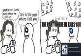 yeah so this is the) part where he kills us- this is the part where I kill you роо COD AD DA CHAPTER 9 THE PART WHERE HE KILLS YOU wwwww Achievement Unlocked! The Part Where He Kills You A