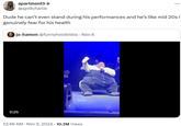 apartment9* @apt9charlie Dude he can't even stand during his performances and he's like mid 20s I genuinely fear for his health ja-hamon @funnyhoodvidss. Nov 8 0:25 12:46 AM - Nov 9, 2024 10.2M Views aura.