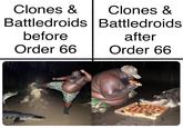 Clones & Clones & Battledroids Battledroids before after Order 66 Order 66