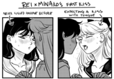 REIXMINAKO'S FIRST KISS NEVER KISSED ANYONE BEFORE EXPECTING A KISS WITH TONGUE