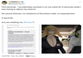 Tweet posted by "VTuber":https://knowyourmeme.com/memes/vtubers-virtual-influencers RadiaActive in November 2024 where she complains about "Twitch":https://knowyourmeme.com/memes/sites/twitch classified her content as "sexual," saying that the stream had "no sexual themes, no violations of the dress code, no exposed bits." The classification supposedly came after her camera zoomed into her VTuber avatar's chest. Notably, both RadiaActive and Adora Bunny are known for sporting avatars with excessively large chests, leading to several "Twitter":https://knowyourmeme.com/memes/sites/twitter-x users posting memes and jokes about the "Twitch Thot Meta":https://knowyourmeme.com/memes/events/twitch-sexual-content-meta.