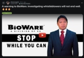 r/Asmongold • 19 hr. ago voidZer000 Top 10% Poster A warning to BioWare. Investigating whistleblowers will not end well. React Content BIOWARE A DIVISION OF EA STOP WHILE YOU CAN