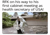 RFK on his way to his first cabinet meeting as health secretary of USA! MakeAGIF.com