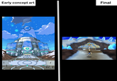Early concept art of the Alola League Early concept art Final