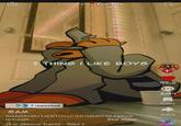 An edited screenshot of a TikTok video by @ve3ara. The video features Max from "Sam and Max" rocking on the floor in distress under the caption "I think I like boys."