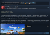 1,059 people found this review helpful 39 24 919 people found this review funny Not Recommended 2558 9.7 hrs last two weeks / 9.7 hrs on record (1.5 hrs at review time) Posted: 19 Nov @ 6:50pm Updated: 19 Nov @ 11:38pm I enjoyed the short movie about a man an a plane. However, it seemed quite expensive for its length - around one minute. I would wait until the loading screen is on sale before purchase because it does get quite samey after the 70th loop. Update: They have improved the initial movie with a power point presentation consisting of two slides. One is about a lot of people trying to see the movie and the other one is about not be allowed to watch the movie. y Award Flight Simulator 2024 12 >