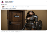 Nancy Mace @NancyMace Accurate Carmine Sabia @CarmineSabia · Nov 20 Replying to @NancyMace WOMEN 7:58 PM ⚫ Nov 20, 2024 676.7K Views • ...