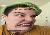 A "reaction meme":https://knowyourmeme.com/memes/reaction-images featuring a TikTok made by "Cedarthebarefoot":https://knowyourmeme.com/memes/cedarthebarefoots-gerblin-lemon-cake-tiktok, best known for their "Gerblin Lemon Cake":https://knowyourmeme.com/memes/cedarthebarefoots-gerblin-lemon-cake-tiktok video from 2021. The video was originally posted in August 2021, showing the TikToker's reaction to "Trolls who are triggered" by their content. The reaction image reads "Me, not giving a single heck," and saw "ironic":https://knowyourmeme.com/memes/ironic-memes usage in the early 2020s.