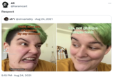 A tweet featuring a "reaction meme":https://knowyourmeme.com/memes/reaction-images sourced from a TikTok made by "Cedarthebarefoot":https://knowyourmeme.com/memes/cedarthebarefoots-gerblin-lemon-cake-tiktok. The TikToker is best known for their "Gerblin Lemon Cake":https://knowyourmeme.com/memes/cedarthebarefoots-gerblin-lemon-cake-tiktok video from 2021. The video was originally posted in August 2021, showing the TikToker's reaction to "Trolls who are triggered" by their content. The reaction image reads "Me, not giving a single heck," and saw "ironic":https://knowyourmeme.com/memes/ironic-memes usage in the early 2020s.