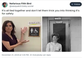 Nefarious Filth Bird @sasquatch.bsky.social + Follow It's all tied together and don't let them trick you into thinking it's for safety BIOLOGICAL WOMEN November 21, 2024 at 1:34 PM Everybody can reply WHITE WOMEN