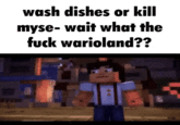wash dishes or kill myse- wait what the f--- warioland??