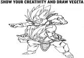 SHOW YOUR CREATIVITY AND DRAW VEGETA