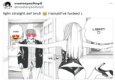 masteryaoiboy5 @masteryaoiboy5 light straight asf bruh I would've f----- L MISA. LIGHT! ♡ ...
