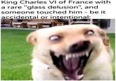 King Charles VI of France with a rare "glass delusion", and someone touched him - be it accidental or intentional: u/Khantlerpartesar