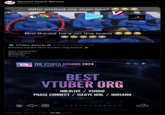 Banned Vtuber Memes! @bvtm_tnd Who invited my man blud Bro thinks he's on the team VIA VTuber Awards @VTuberAwards 22h Introducing the Best VTuber Org award! * Your nominees: @hololivetv @VShojo ... Show more VIA THE VTUBER AWARDS 2024 DECEMBER 14TH BEST VTUBER ORG HOLOLIVE/VSHOJO PHASE CONNECT/ISEGYE IDOL / NIJISANJI ///////////// 11:07 PM · Dec 5, 2024 57.5K Views phoseconnect
