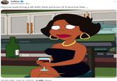 A tweet sharing an image of Donna from "The Cleveland Show." The tweet reads, "Donna watching y’all edit that picture of Francine like …"
