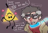 Toxic yaoi fan art of Bill Cipher and Stanford Pines from _Gravity Falls_.