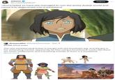 Johann @LookAtMyMeat1 Follow >Korra failed so hard she managed to ruin the entire Avatar world and cause it to degenerate into a wasteland Gravecaller @Kirith Chronicle. Dec 5 MORE ATLA leaks The new earthbending avatar is the girl with the prosthetic leg, and the guy is her airbending mentor, apparently he flies using a hoverboard. Looks like there are seven settlements and everything outside of them is a wasteland ... Show more