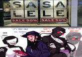 SASA LELE SALE 50% SALE 50% SASA LELE! it's SALE SALE you jerkass yeah SALE SALE i thought it was SASA LELE @toffie_stars