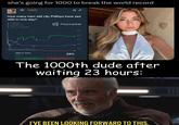 she's going for 1000 to break the world record + NEW How many men will Lily Phillips have sex with in one day? •1-249 6% • 750-999 18% 1000 or more 38% Polymarket Source: Polymarket.com 1000 or more $030 Vol. 38% Buy Yes 38c Buy No 83 50% 40% 30% 20% 10% The 1000th dude after waiting 23 hours: I'VE BEEN LOOKING FORWARD TO THIS. 111