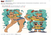 Some internet users pointed out the hypocrisy of those criticizing the race-swapped _Dandadan_ fan art, saying that people did not reserve the same criticism for the "Brazilian Miku":https://knowyourmeme.com/memes/brazilian-miku trend.