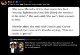 Kma @KmaFr. 11h If this is true Jay Z needs to go under the Jail She was offered a drink that made her feel "woozy, lightheaded and felt [like] she needed to lie down," the suit said. She went into a room to rest. Shortly after, the suit said Combs and Carter entered the room with Combs saying, "You are ready to party!" Pop Base @PopBase ⚫ 11h NBC News reports that Jay-Z has been accused of r----- a 13-year-old girl with Diddy in 2000, according to a civil lawsuit.