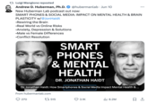 Luigi Mangione reposted Andrew D. Huberman, Ph.D. @hubermanlab • Jun 10 New Huberman Lab podcast out now: SMART PHONES & SOCIAL MEDIA: IMPACT ON MENTAL HEALTH & BRAIN PLASTICITY W/@JonHaidt •Rewiring the Brain •Real World vs Online Risks •Anxiety, Depression & Solutions •Male vs Female Differences •Conflict Resolution SMART PHONES & MENTAL HEALTH DR. JONATHAN HAIDT Dr. Jonathan Haidt: How Smartphones & Social Media Impact Mental Health & ... From hubermanlab.com 270 1515 3.1K ılıı 8.2M