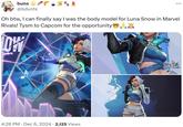 buns @bdunts ... Oh btw, I can finally say I was the body model for Luna Snow in Marvel Rivals! Tysm to Capcom for the opportunity 00 OK 4:26 PM Dec 6, 2024 2,125 Views