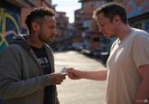 Neymar giving money to Elon Musk AIE RE GROK/