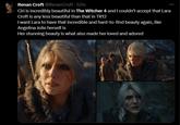 Renan Croft @RenanCroft • 57m Ciri is incredibly beautiful in The Witcher 4 and I couldn't accept that Lara Croft is any less beautiful than that in TR12 I want Lara to have that incredible and hard-to-find beauty again, like Angelina Jolie herself is Her stunning beauty is what also made her loved and adored 47
