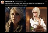 LearningTheLaw @Mangalawyer + 6m Ciri, created by CD Projekt Red, one of the major ESG companies in the world, versus a random Asian developer