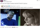 A tweet posted by @mspiggyhairgif. The tweet reads, "You can tell Taylor lowkey wanted Charli’s nachos."