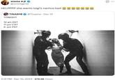 A tweet posted by @onlinegirlie. The tweet, which is a response to a photo of Tinashe being mock-arrested, reads, "HELPPPP she wants luigi’s nachos bad," referencing "Luigi Mangione":https://knowyourmeme.com/memes/people/luigi-mangione-suspected-unitedhealthcare-ceo-shooter.